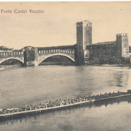 AK aus Verona Ponte Castel Vecchio Ansichtskarte Italien (8139)