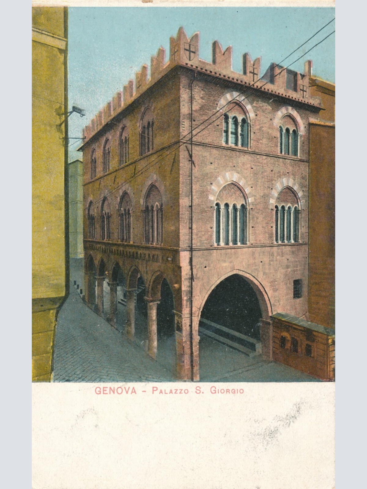 AK aus Genova Palazzo S. Giorgio Ansichtskarte Italien (8142)