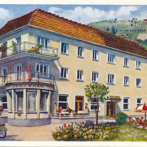 AK aus Bad Schallerbach mit Hotel Viktoria Oberösterreich (8167)