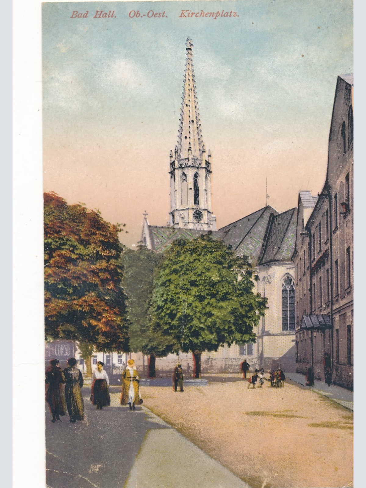 AK aus Bad Hall Kirchenplatz Oberösterreich Ansichtskarte (8172)