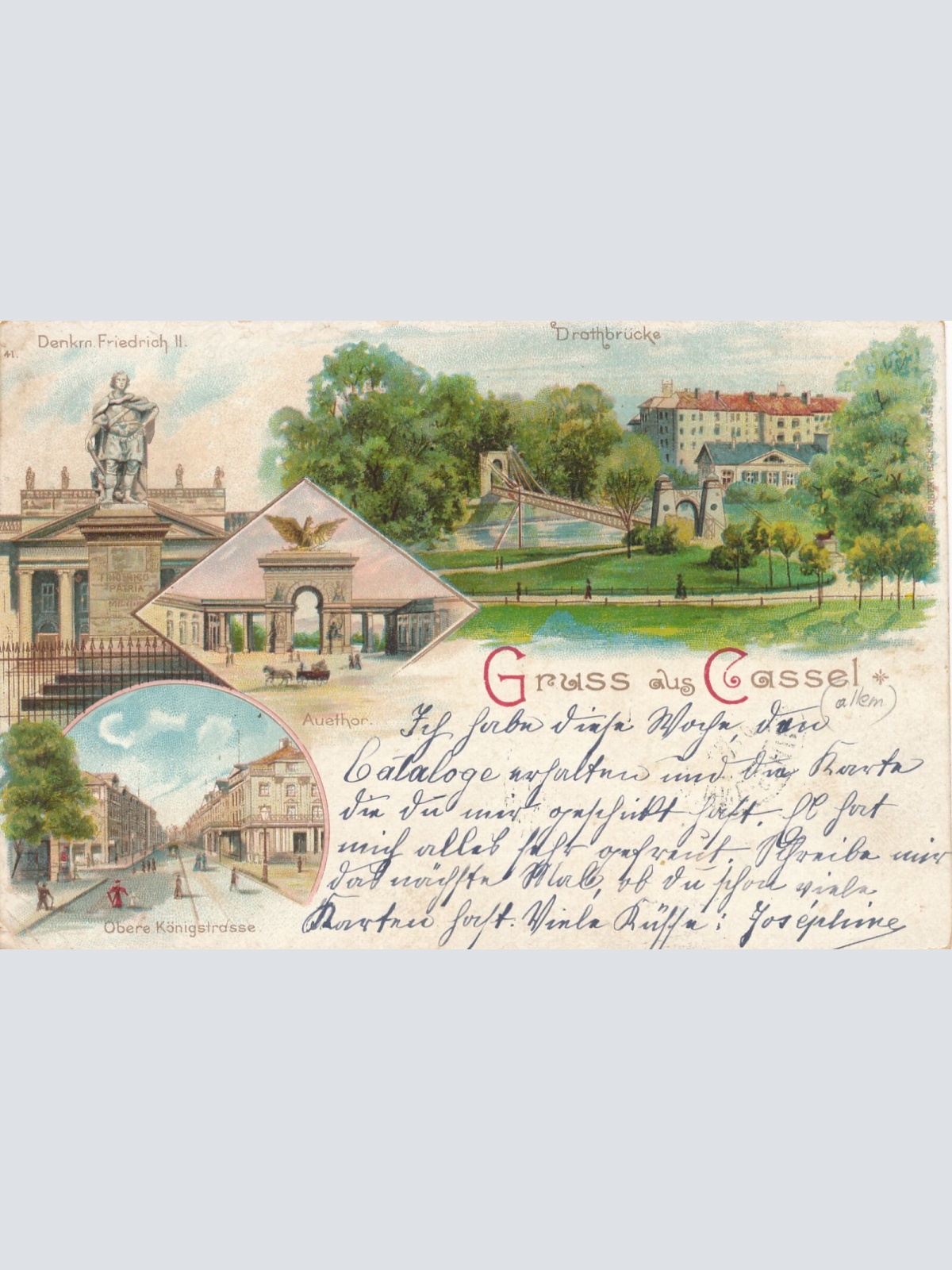 Litho - Karte gruss aus Cassel Hessen (6622)