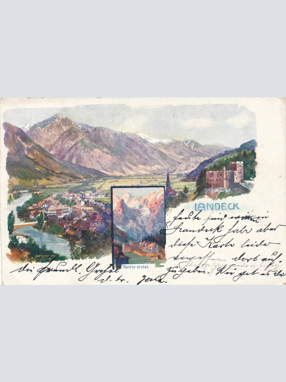 AK aus Landeck Trafoi Hotel Tirol Ansichtskarte (8308)
