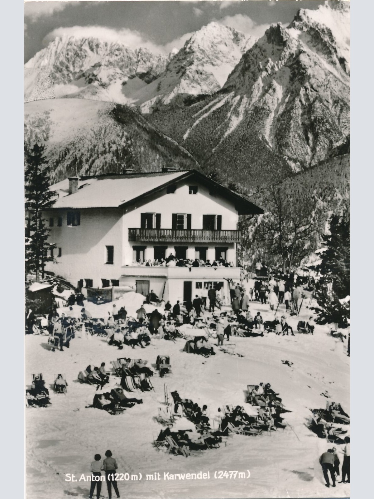 AK aus St. Anton mit Karwendel Tirol Ansichtskarte (8312)