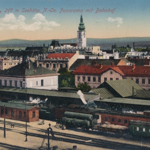 AK aus St.Pölten mit Bahnhof Niederösterreich (6639)