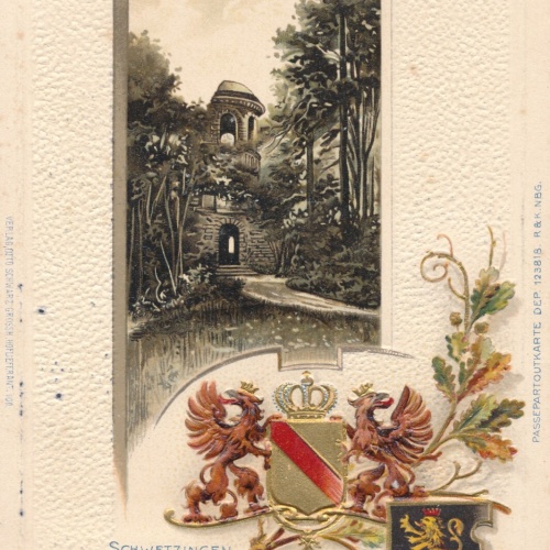 Litho - Präge - Karte gruss aus Schwetzingen Baden - Württemberg (6616)