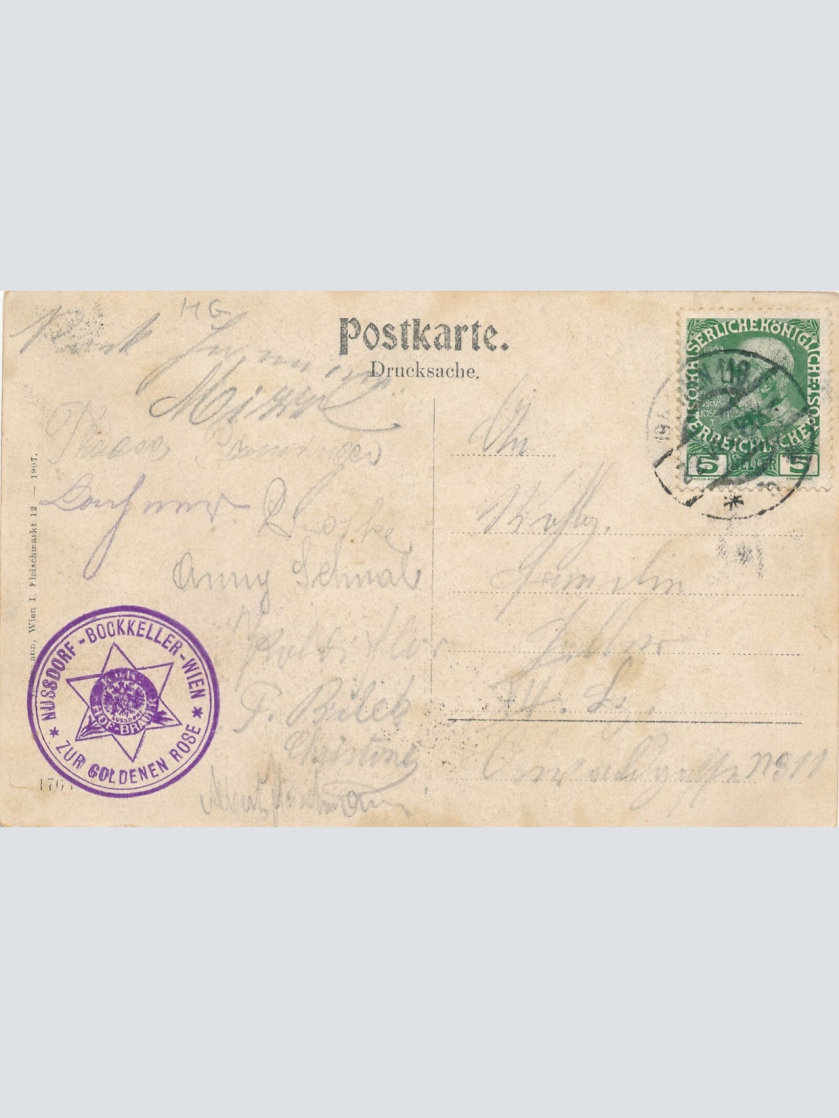 AK aus Nussdorf mit Bockkeller Wien Ansichtskarte (8252)