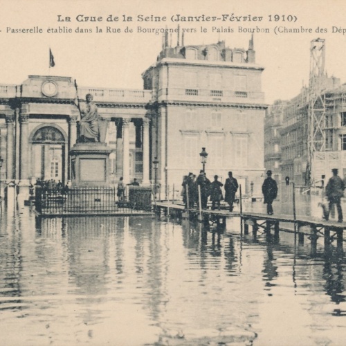 AK aus La  Crue de la Seine Hochwasserkatastrophe Frankreich (6586)