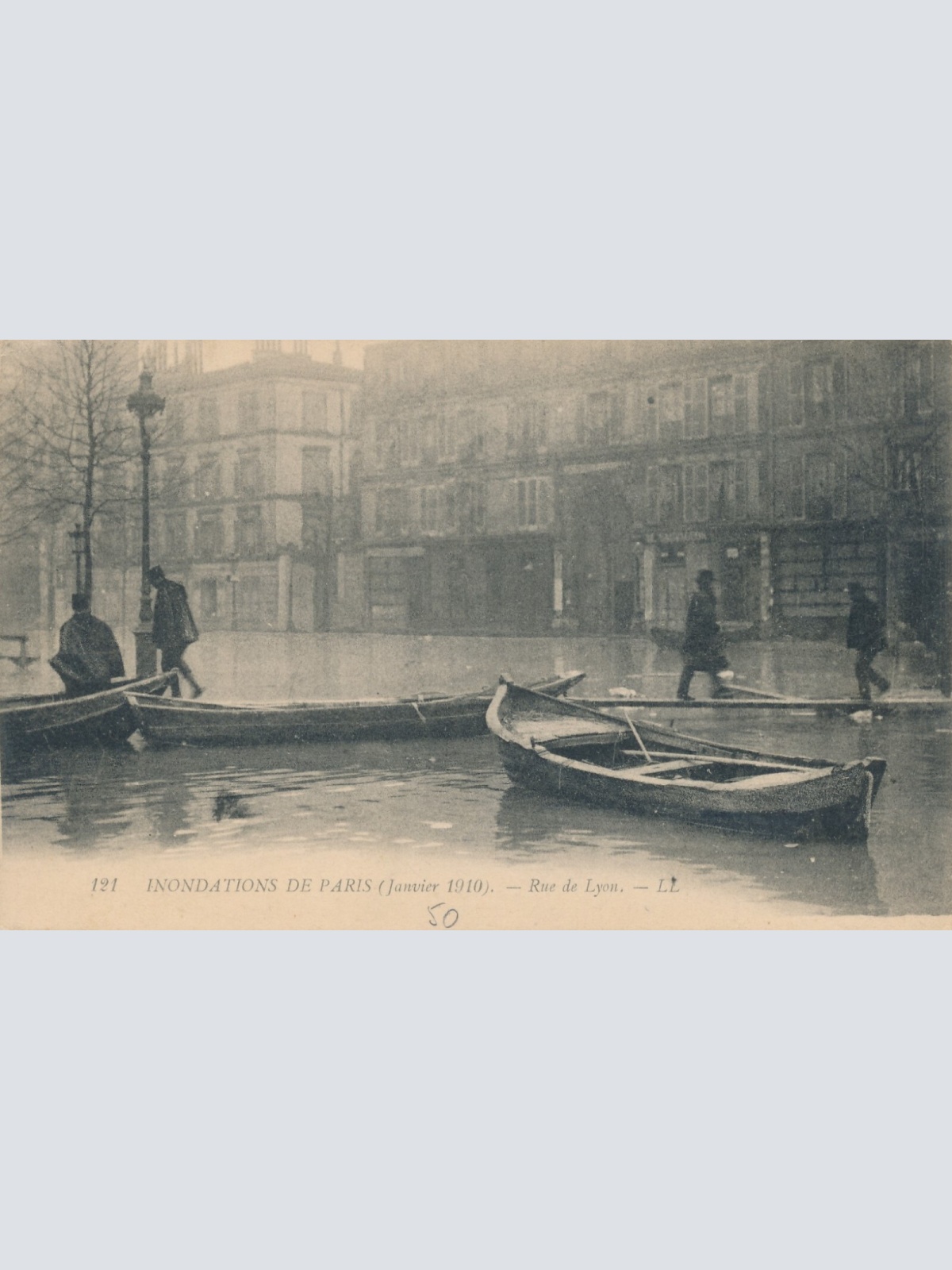 AK aus Paris Hochwasserkatastrophe Frankreich 1910 (6589)