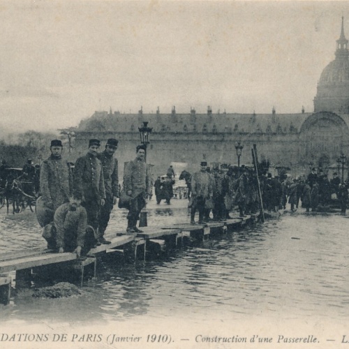 AK aus Paris Hochwasserkatastrophe Frankreich 1910 (6587)