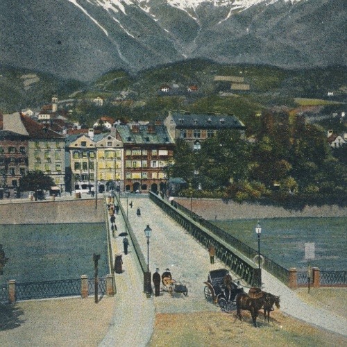 AK aus Innsbruck mit Innbrücke Tirol Ansichtskarte (8566)