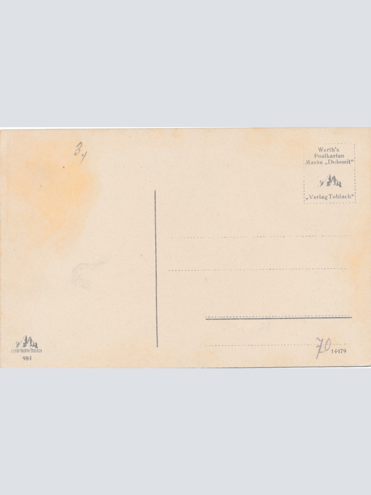 AK vom Helmschutzhaus Italien Ansichtskarte (8552)