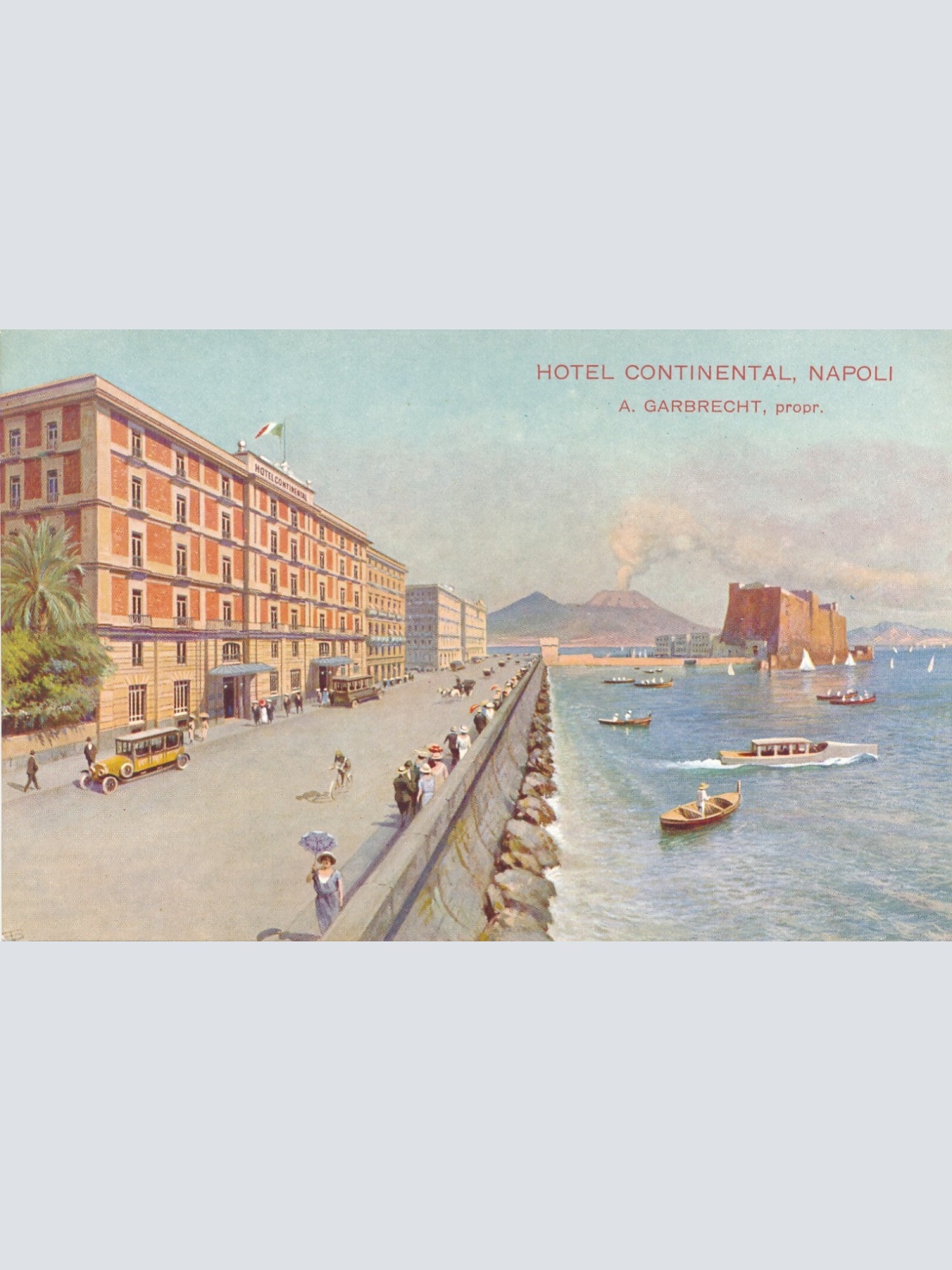 AK aus Napoli mit Hotel Continental Italien Ansichtskarte (8555)