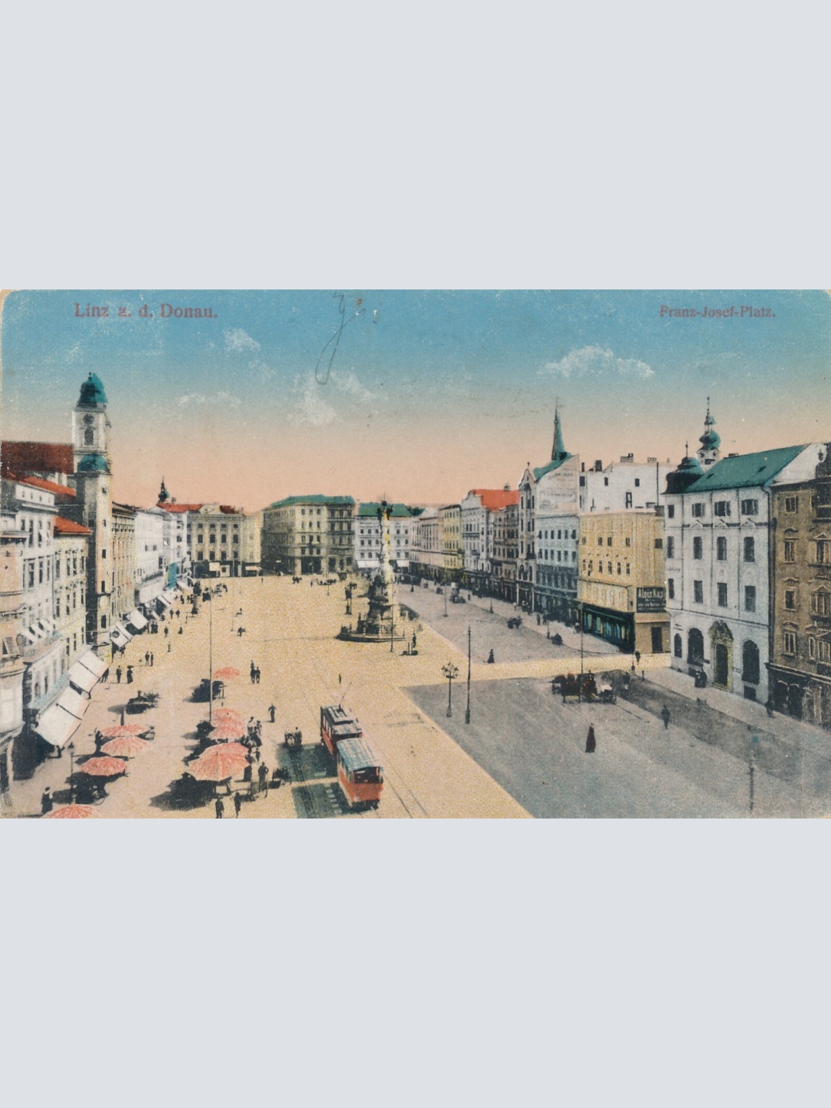 AK aus Linz an der Donau Franz Josef Platz Oberösterreich Ansichtskarte (8471)