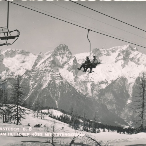 AK aus Hinterstoder mit Skilift Oberösterreich Ansichtskarte (8490)