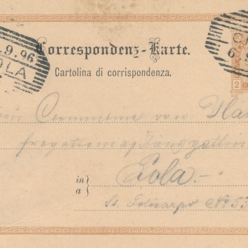 2 Kreuzer Ganzsachen - Karte 1896 aus Cilli (8684)