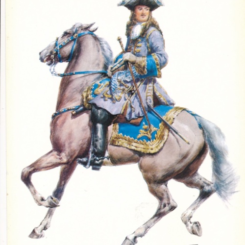 AK Uniform Kurfürstentum Bayern 1700 Regiment Stabsoffizier Ansichtskarte (8709)