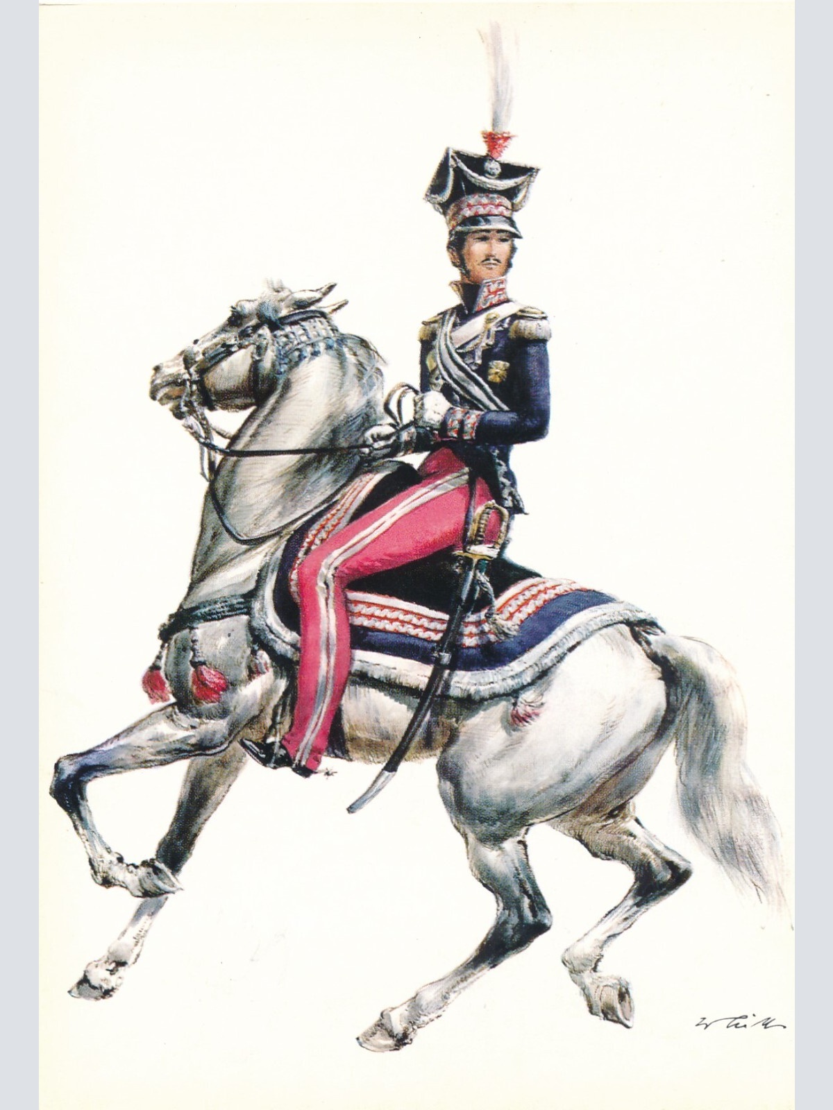 AK Uniform von Polen 1807 Divisoins General Ansichtskarte (8692)