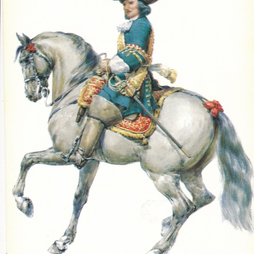 AK Uniform Kurbrandenburg 1674 Dragoner Leibgarde Offizier Ansichtskarte (8717)