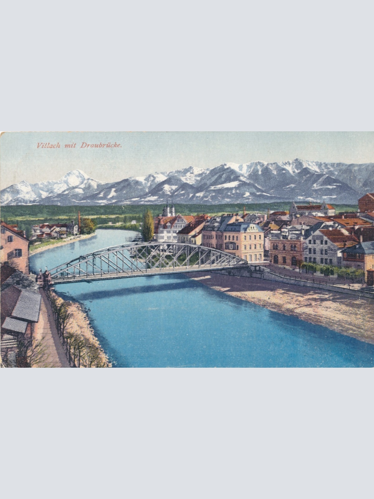 AK aus Villach mit Draubrücke Kärnten Ansichtskarte (8425)