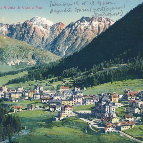 AK aus Pontresina gegen Albula Italien Ansichtskarte (8402)