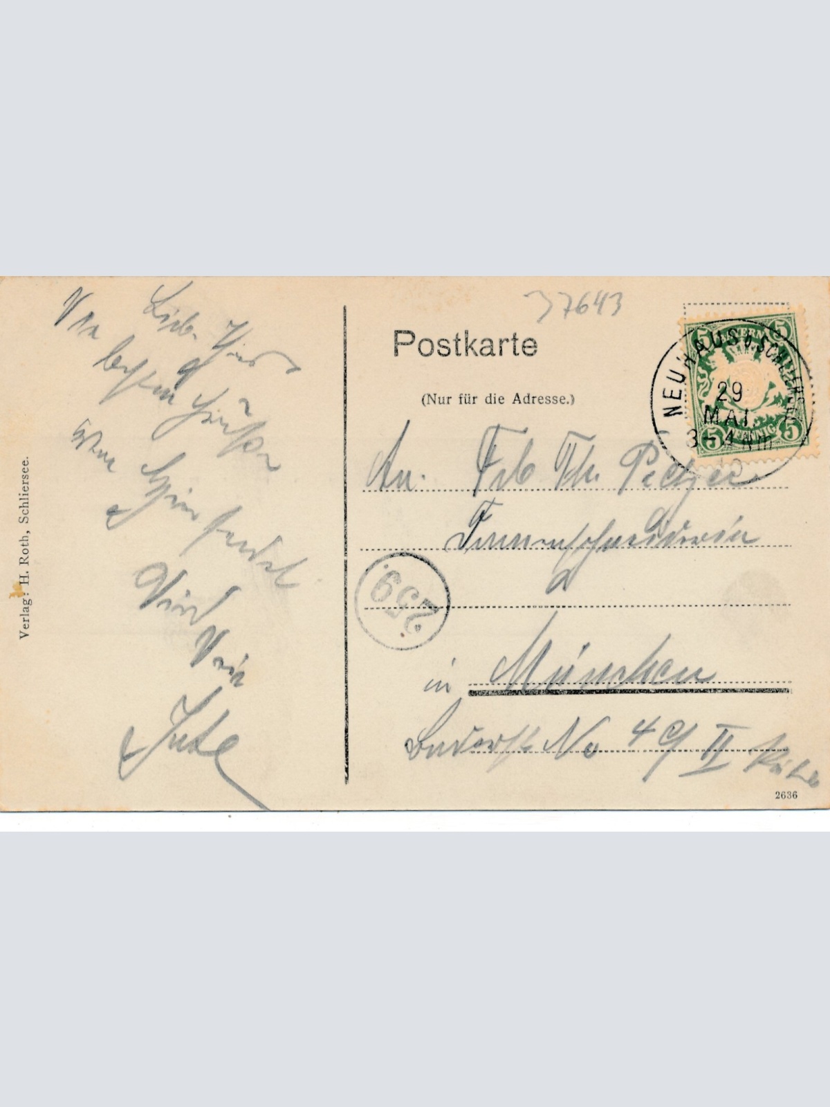 AK gruss aus Schliersee Bayern Ansichtskarte (8410)