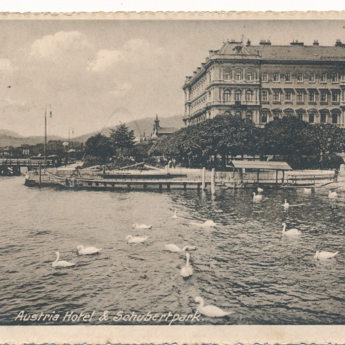 AK aus Gmunden mit Hotel Austria Oberösterreich Ansichtskarte (8446)