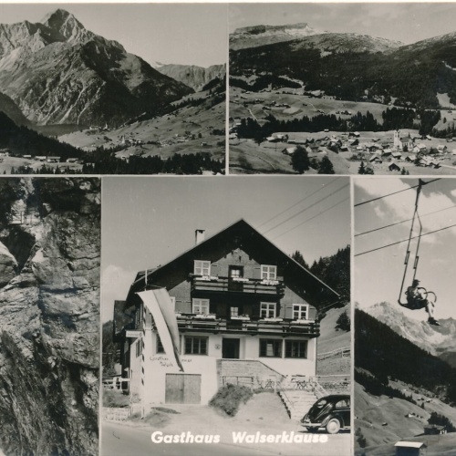 AK aus Riezlern mit Gasthaus Walserklause Vorarlberg Ansichtskarte (8340)