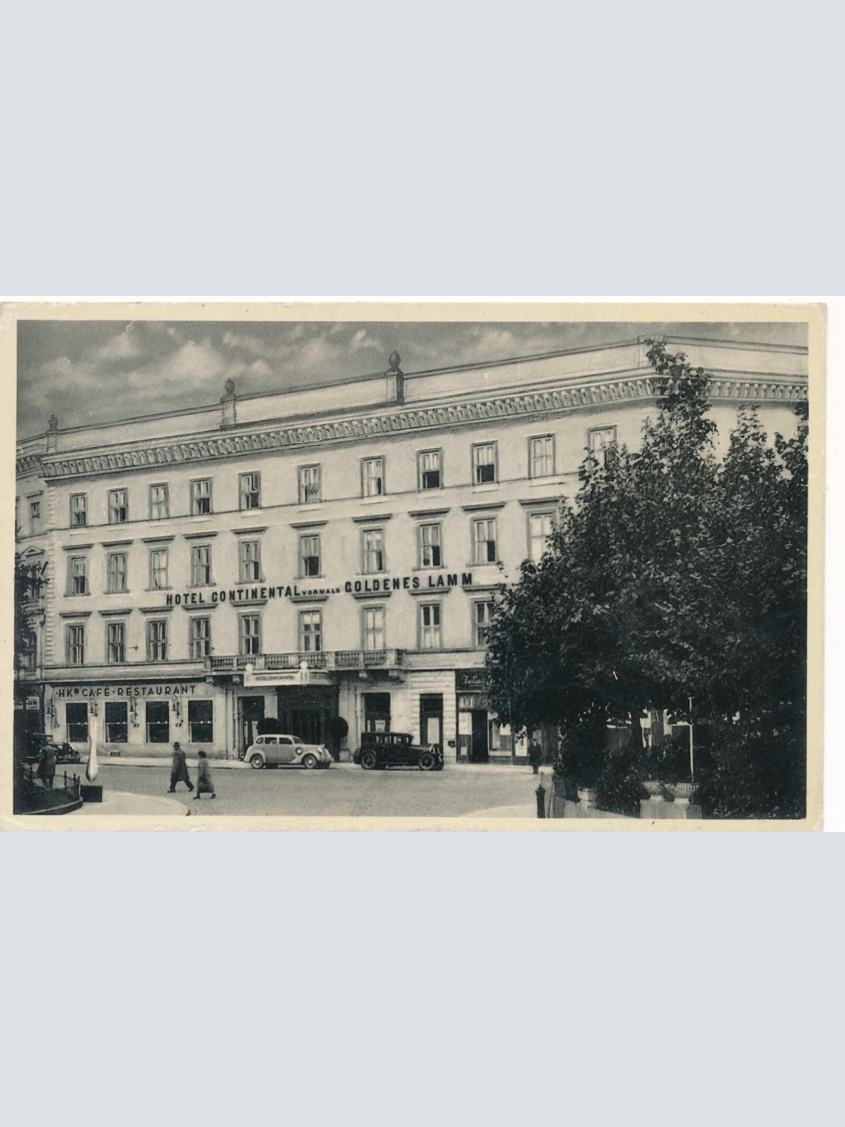 AK aus Wien mit Hotel Continental + Oldtimer (7242)