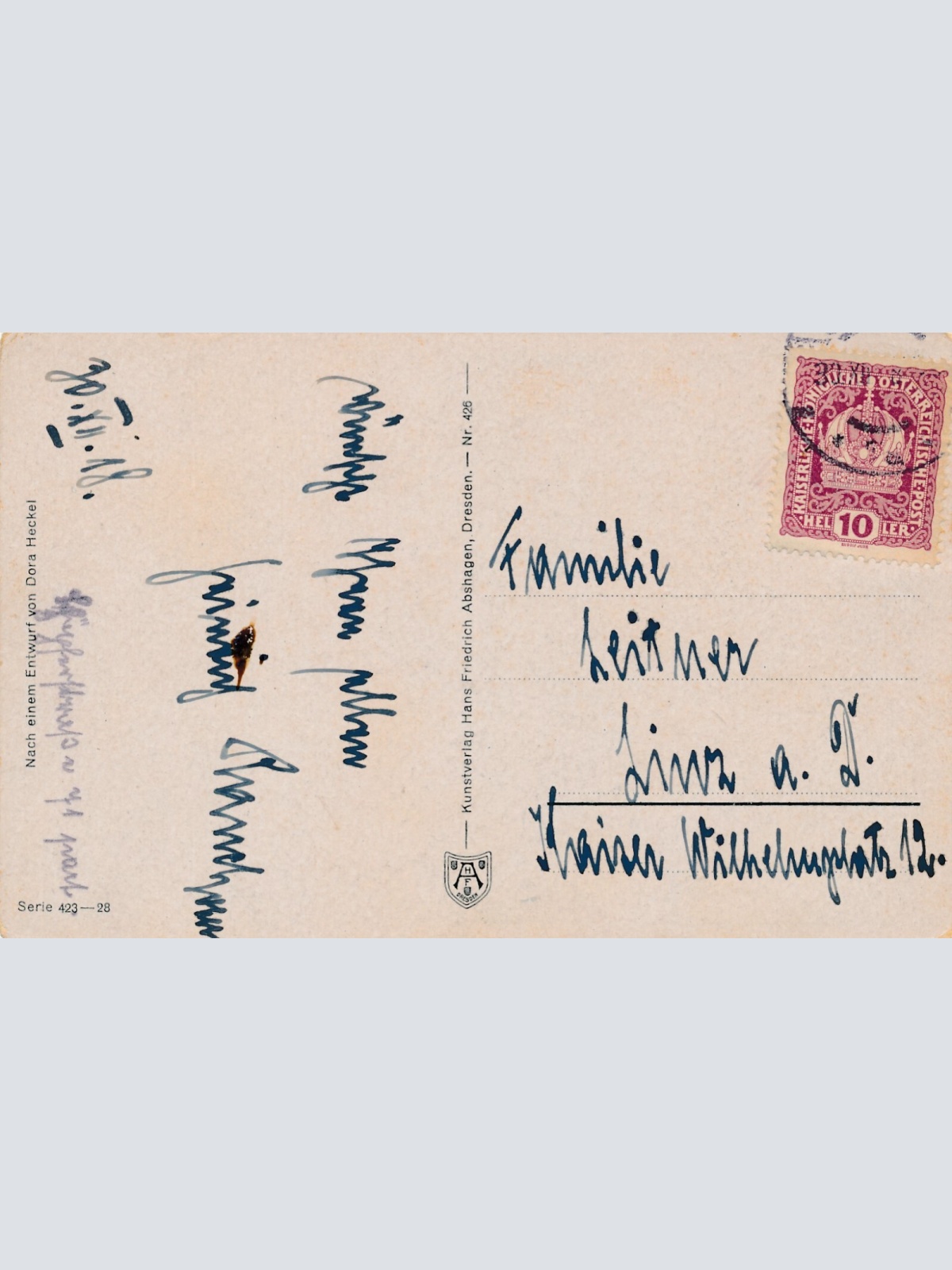 AK glückliches Neujahr Engel im Schnee (7200)