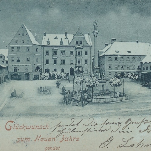 Mondschein - Karte Herzlichen Glückwunsch zum Neuen Jahre (7197)