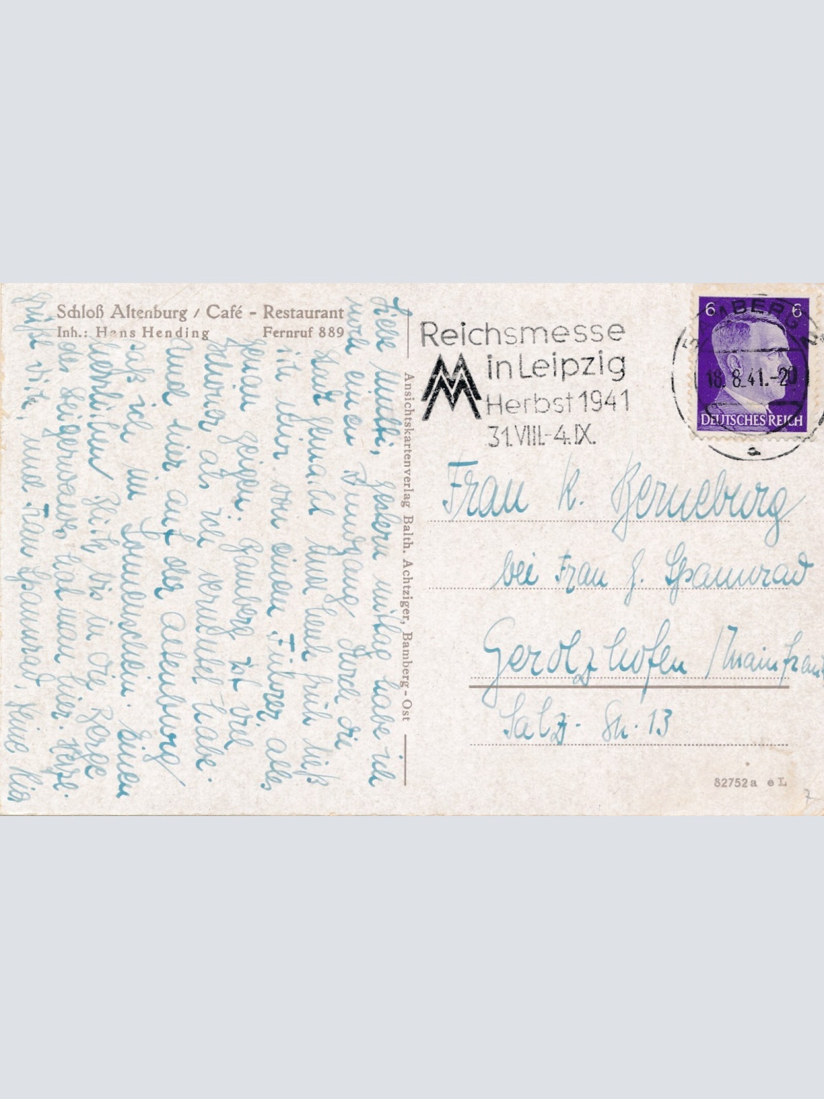 AK, Bamberg - Die Altenburg, Bayern (S2298)