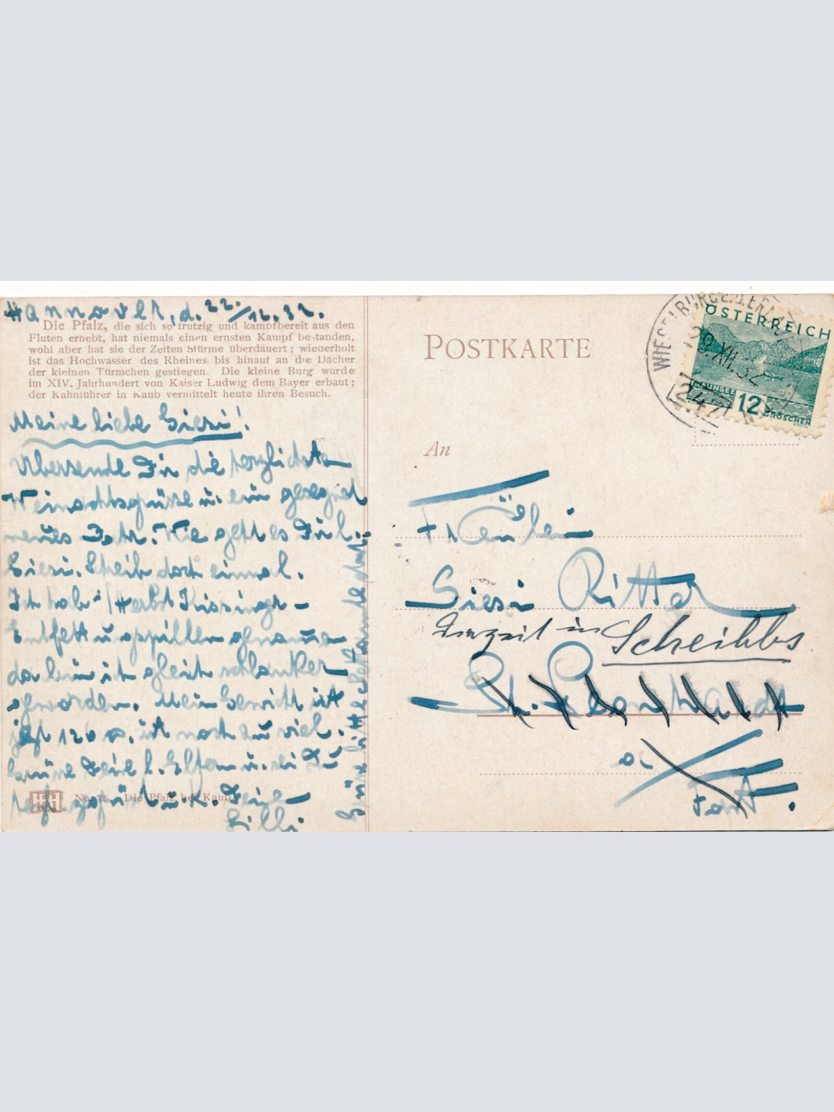 AK, Die Pfalz, Rheinland-Pfalz, Deutschland (S2284)