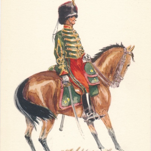 AK Uniform Belgien 1890 Lietnant des Guides Ansichtskarte (8736)