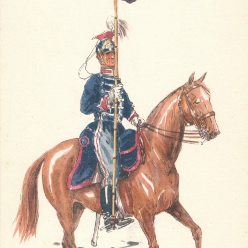 AK Uniform Belgien 1890 Lansiers Ansichtskarte (8755)