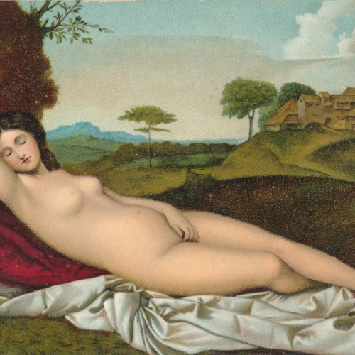 AK Erotik Akt - Nackt Busen Nackte Frau Schlummernde Venus (6909)