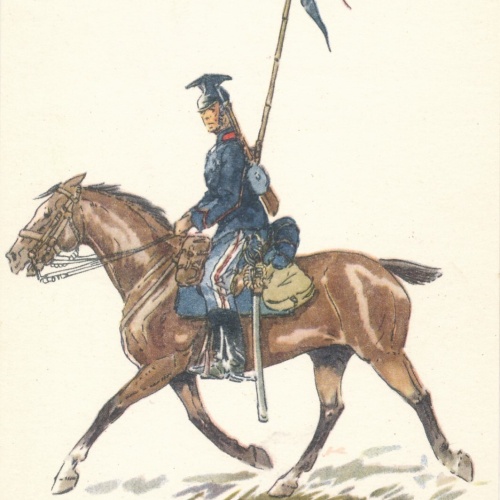 AK Uniform Belgien 1914 Lanciers Tenue de Campagne Ansichtskarte (8753)