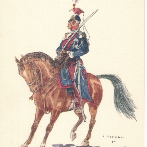 AK Uniform Belgien 1832 Lanciers Colonel Ansichtskarte (8751)