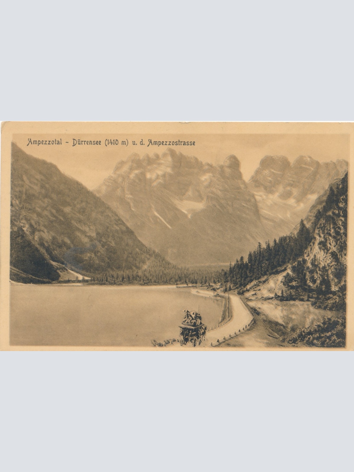 AK vom Ampezzotal Dürrensee Italien Ansichtskarte (8826)