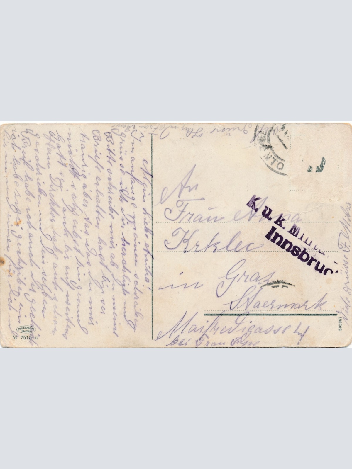 AK aus Trento Italien Ansichtskarte (8821)