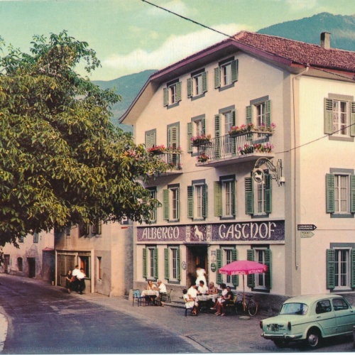 AK aus Latsch mit Gasthof zum weissen Rössl Italien Ansichtskarte (8844)