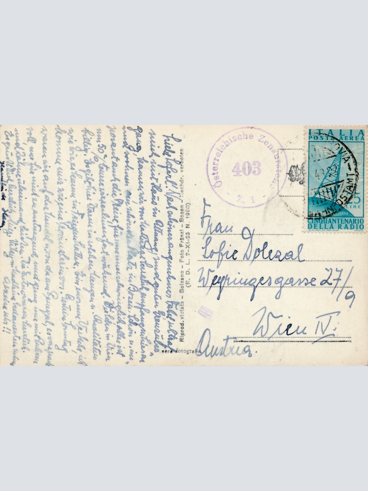 AK aus Appiano Italien Ansichtskarte (8839)