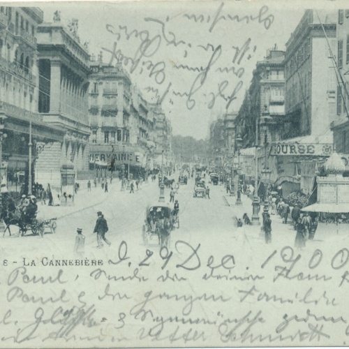 AK aus Marseille La Cannebiere Italien Ansichtskarte (8777)