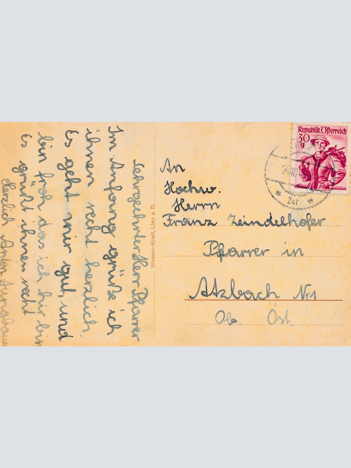 AK aus Linz an der Donau Oberösterreich Kollegium Petrinum (J3)