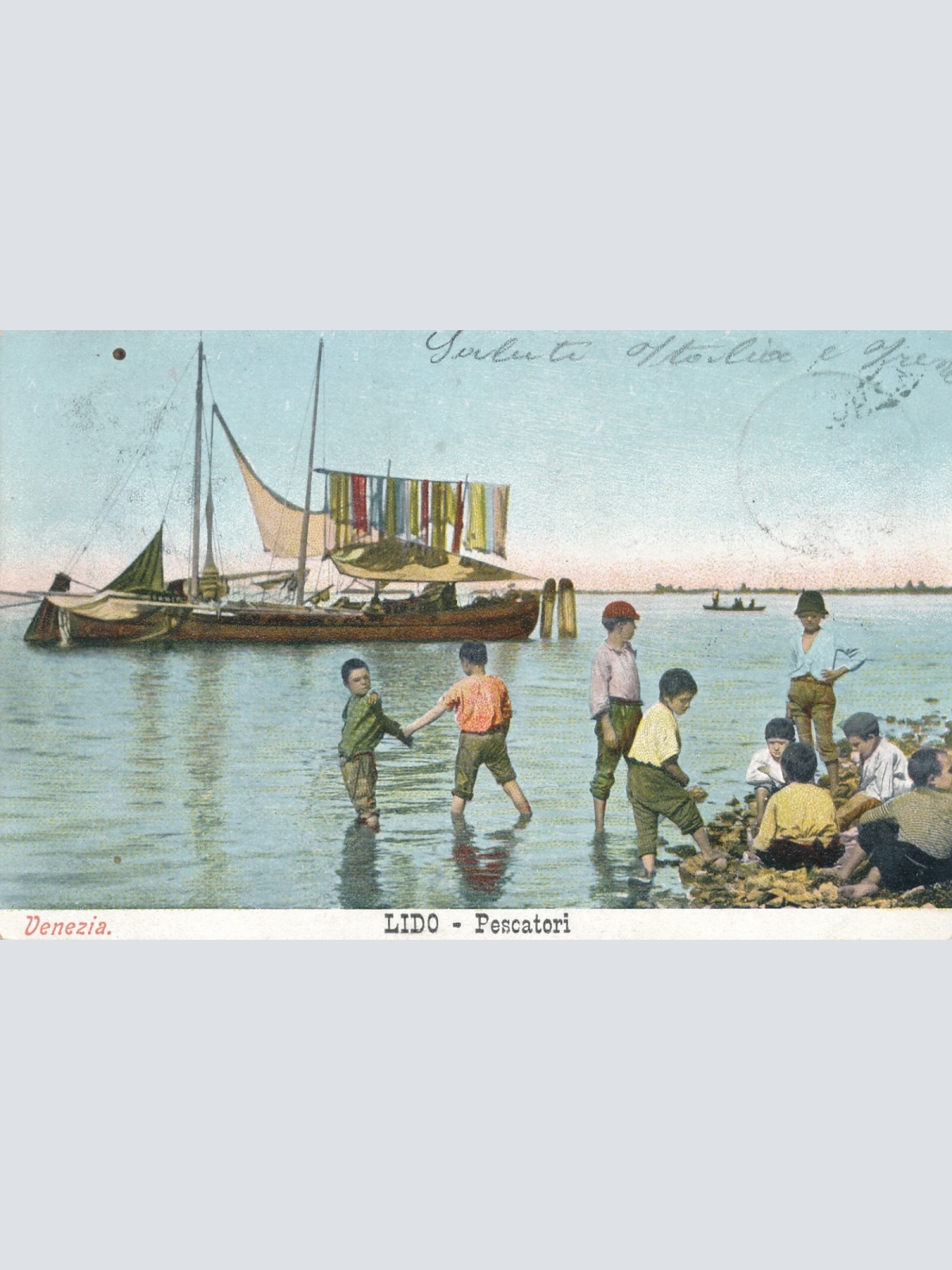 AK aus Venezia Lido Pescatori Italien Ansichtskarte (9155)