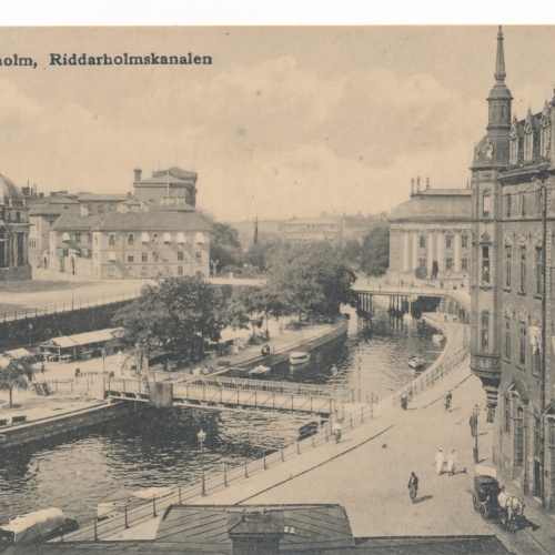 AK aus Stockholm Riddarholmskanalen Schweden (7361)