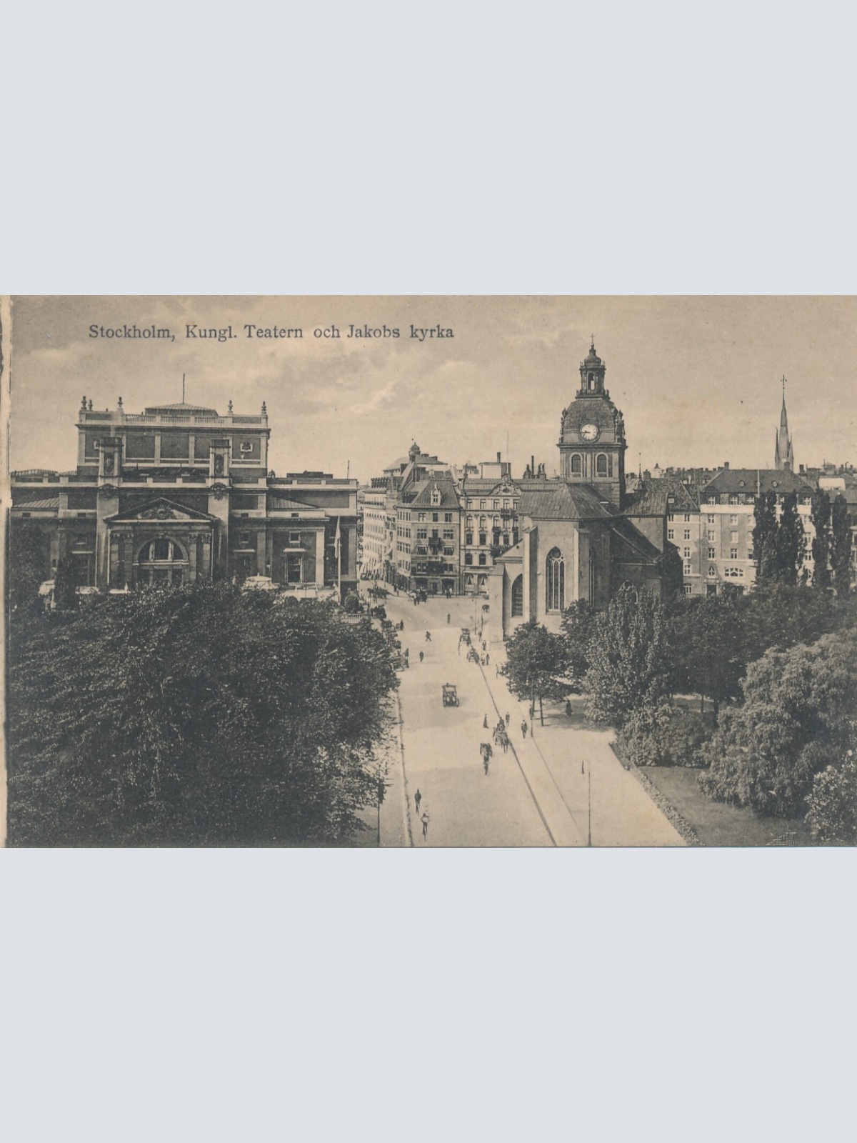 AK aus Stockholm Kungl. Teatern och Jakobs kyrka Schweden (7362)
