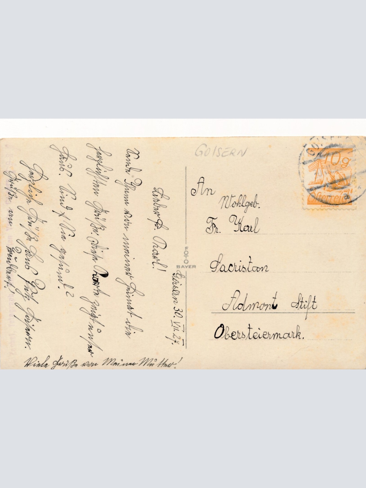 AK aus Goisner Oberösterreich (J46)