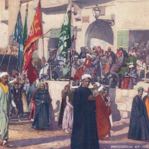 AK aus Caire - Kairo Procession ofthe Holy Carpet Ägypten Ansichtskarte (9170)