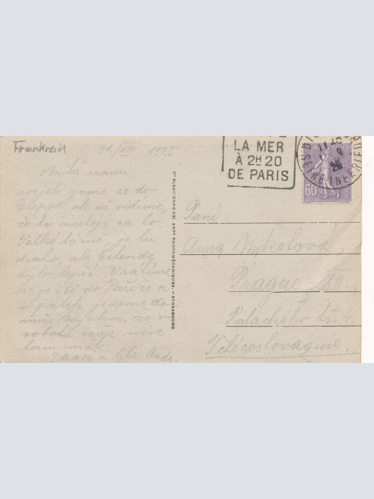 AK aus Dieppe vue Panoramique Frankreich Ansichtskarte (9171)