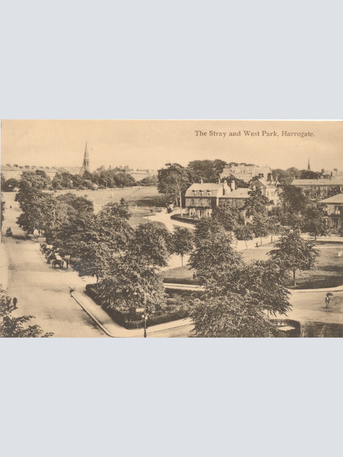 AK aus Harrogate the stray and west Park England Ansichtskarte (9182)